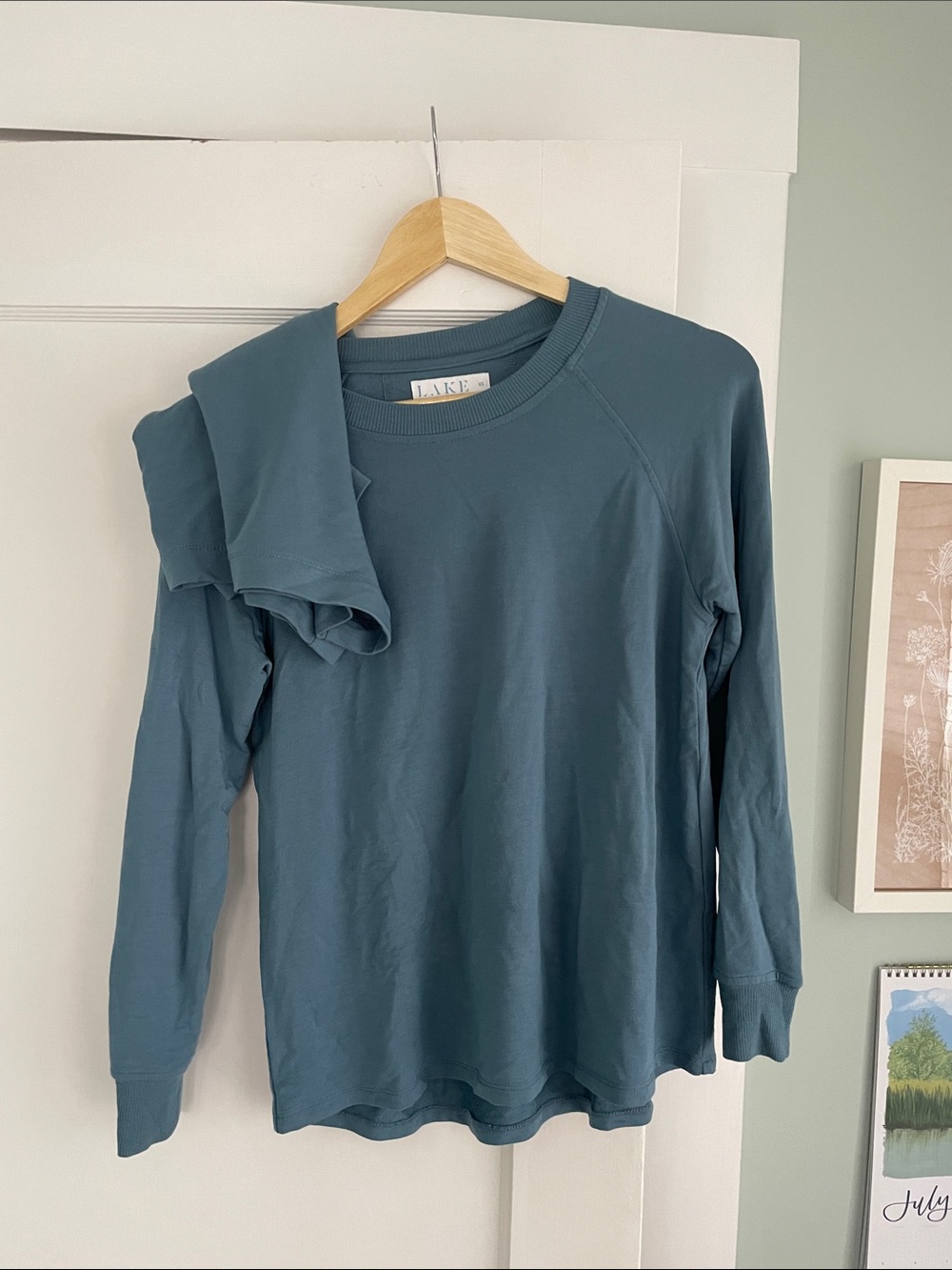 LAKE Vintage Blue Long Sleeve Short Set